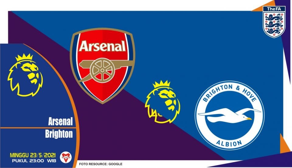 Arsenal vs Brighton, Prediksi Liga Inggris 23 Mei 2021