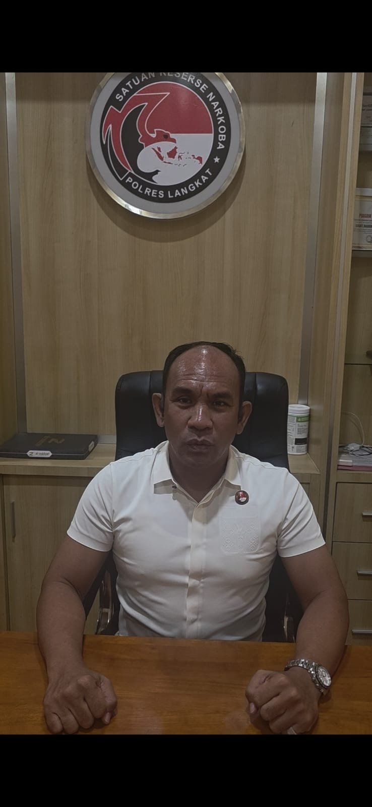 Kasat Narkoba Polres Langkat AKP Amrizal Hasibuan